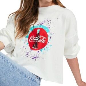 Wildfox x Coca Cola White and Red Short Sleeve Tee with Bold Graphic Small NWT